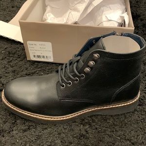 Mens Combat Boot Crown Vintage Black